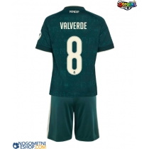 Otroški Nogometni dresi Real Madrid Federico Valverde #8 Gostujoči 2026-27 Kratek Rokav (+ Kratke hlače)